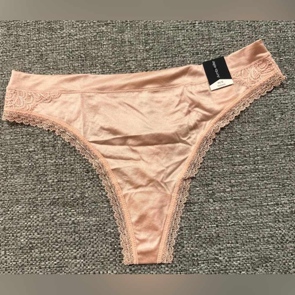 Ambrielle Satin Thong Panty